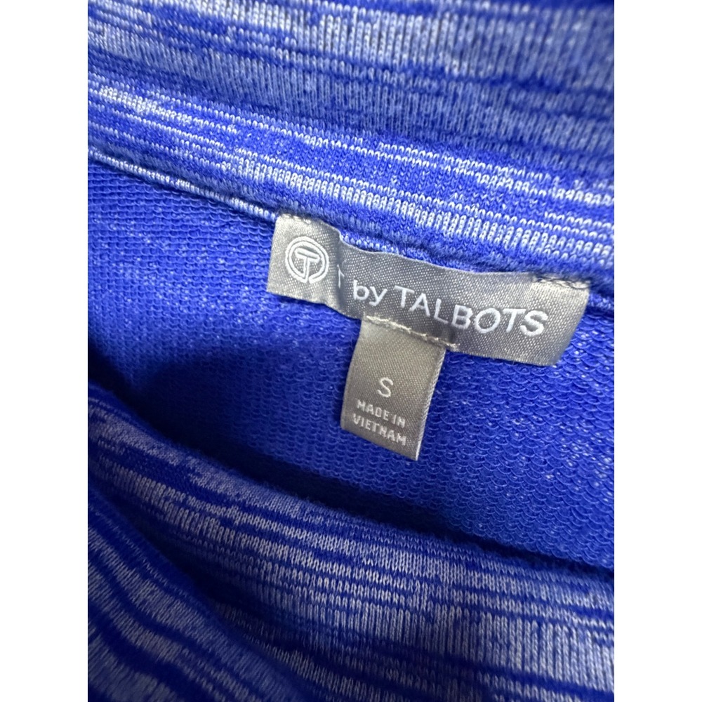 Talbots Women's S Blue White Striped Cowl Neck Tunic Pullover Coastal Top - Picture 5 of 6